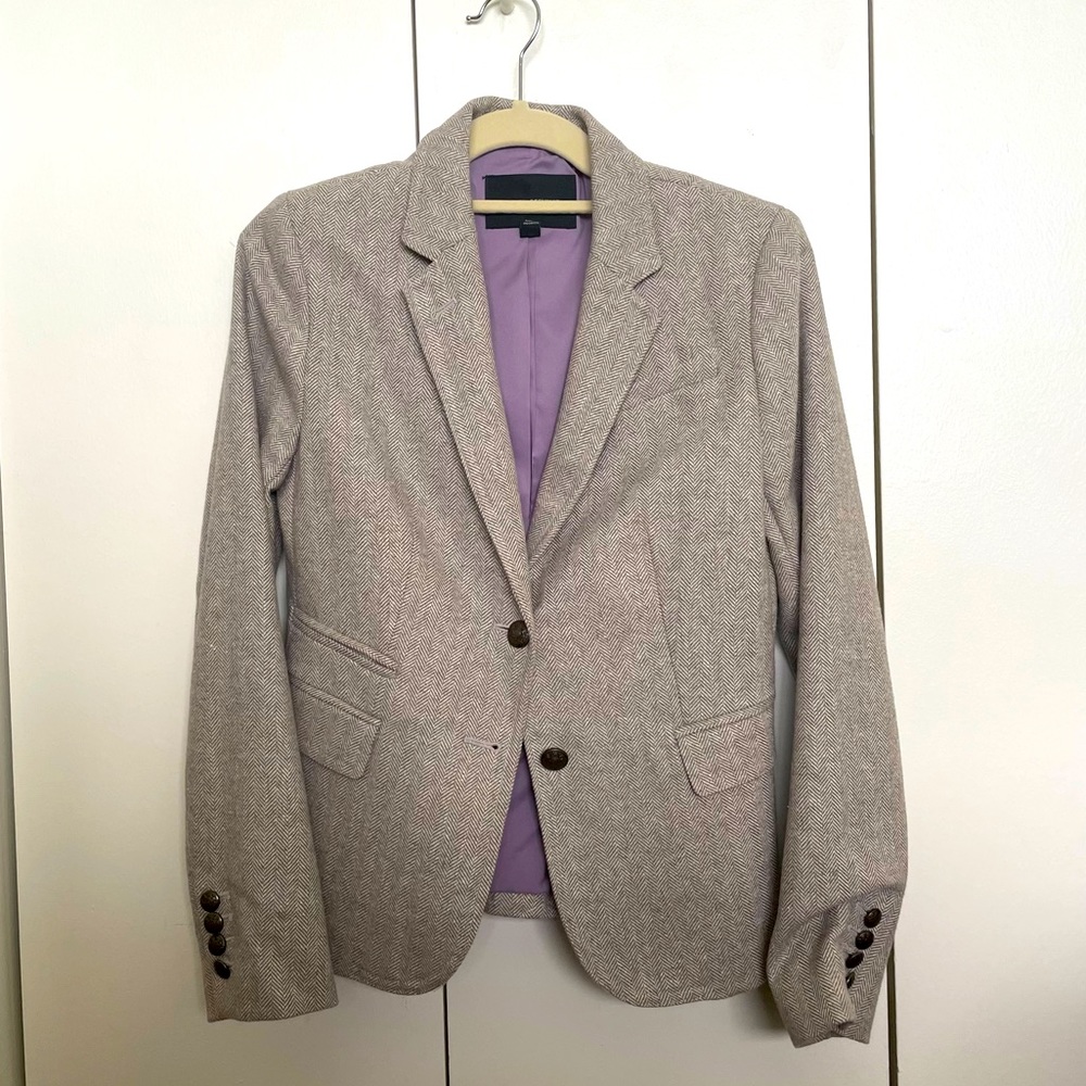Banana Republic - Beige Herringbone Blazer - 2
